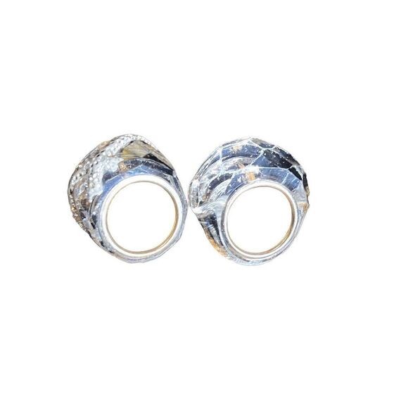 Swarovski Crystal Dome Rings Glacier 920682 and Forever 973546 Size 5 - Picture 6 of 9